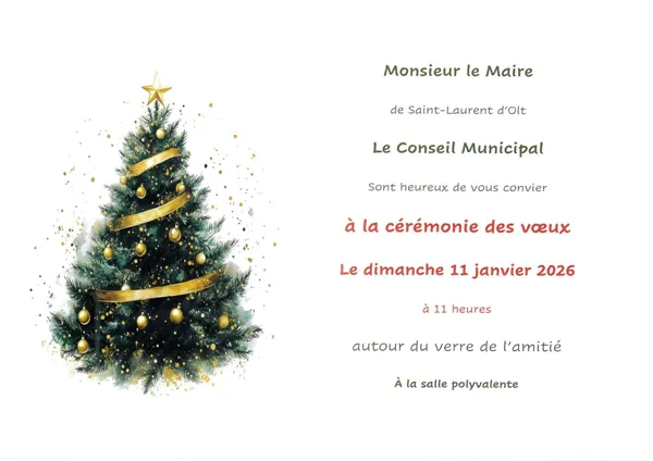 cérémonie des voeux du maire à St Laurent d'Olt