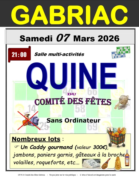 Quine du comité des fêtes