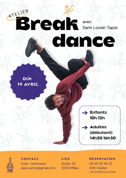 Ateliers danse breakdanse pour adultes, ados et enfants - CAMIN