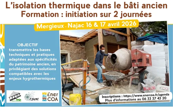 Formation : L'isolation thermique dans le bâti ancien