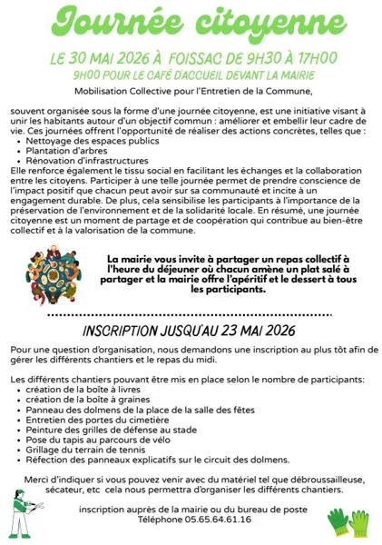Journée citoyenne : mobilisation collective pour l'entretien de la commune