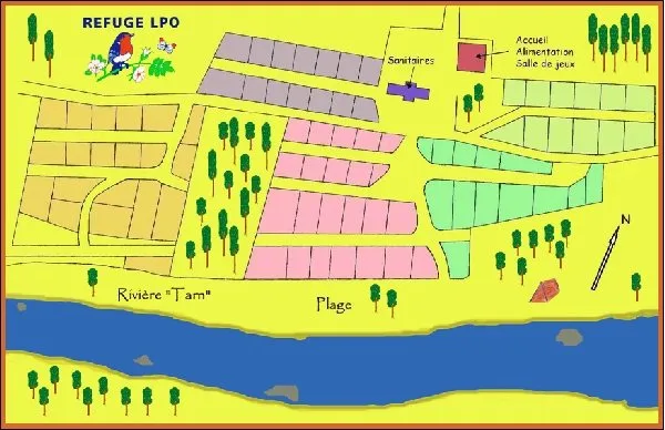 Plan du camping, CAMPING LES CERISIERS