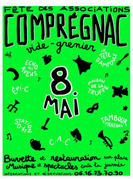 Vide grenier et fête des associations de Comprégnac