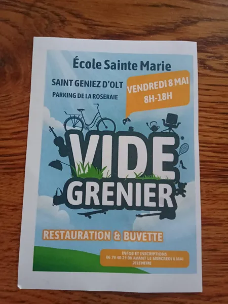 Vide-grenier de l'école Ste Marie à St Geniez d'Olt