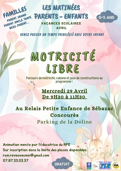Matinée motricité libre – Parents & enfants