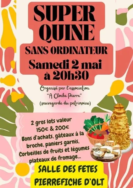 Quine de l'association A Cloche Pierre