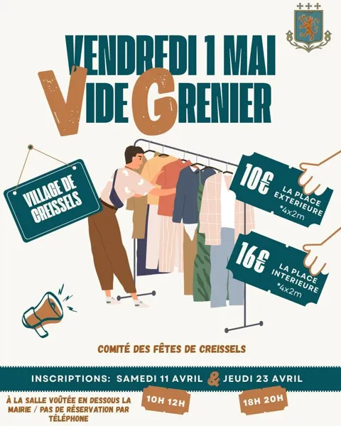 Vide grenier - Comité des fêtes de Creissels