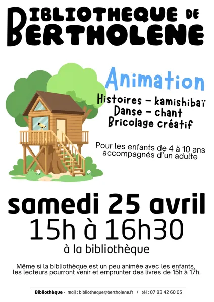Animations à la bibliothèque de Bertholène