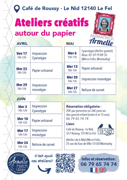 Ateliers créatifs autour du papier