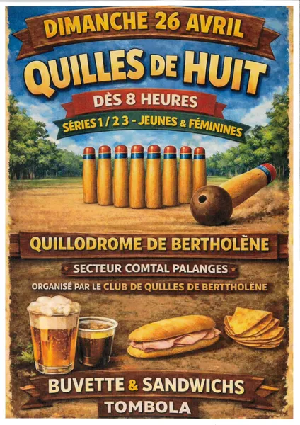 Quilles de 8 à Bertholène