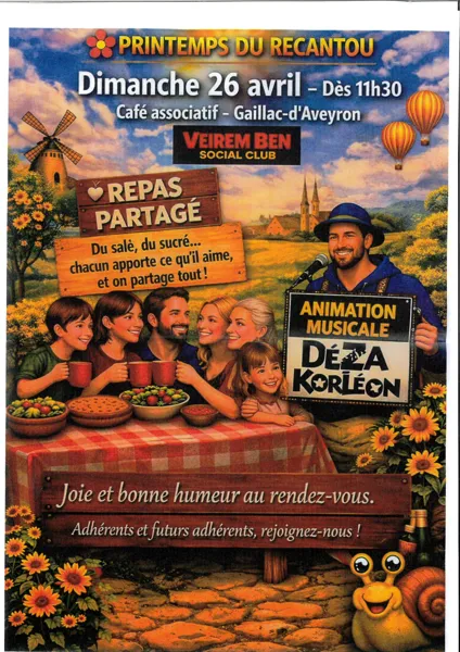 Repas partagé à Gaillac d'Aveyron