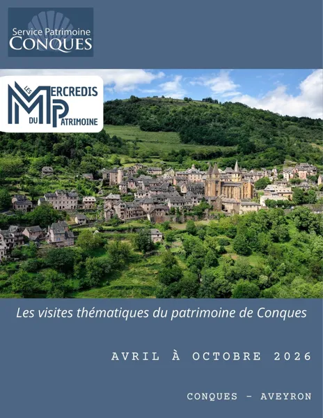 logo les Mercredis du Patrimoine, ServicePatrimoinedeConques