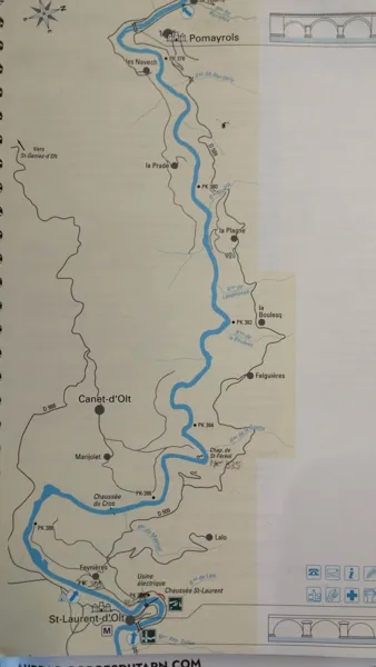 le Lot entre Saint Laurent d'Olt et Pomayrols