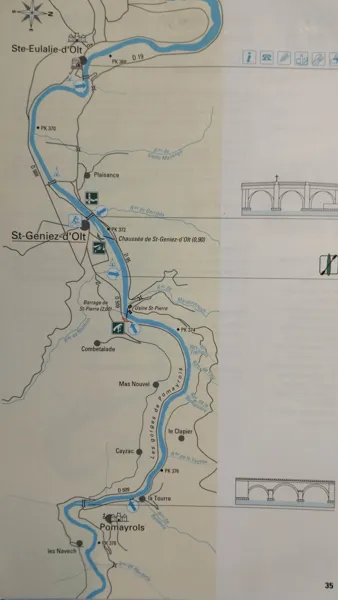 Le Lot entre Pomayrols et Sainte Eulalie d'Olt