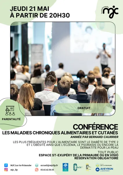 CONFÉRENCE : Les maladies chroniques alimentaires et cutanés