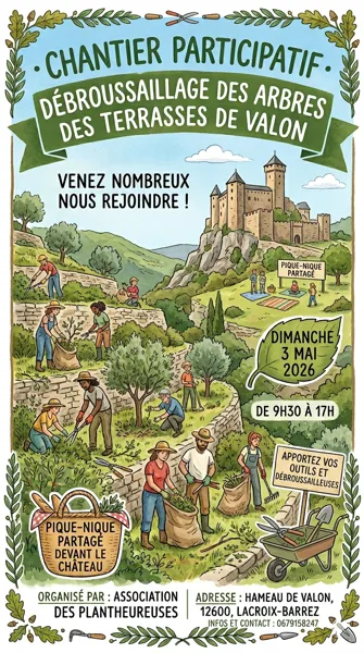 Chantier participatif avec l'association des Plantheureuses