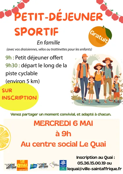 Petit déjeuner sportif en famille