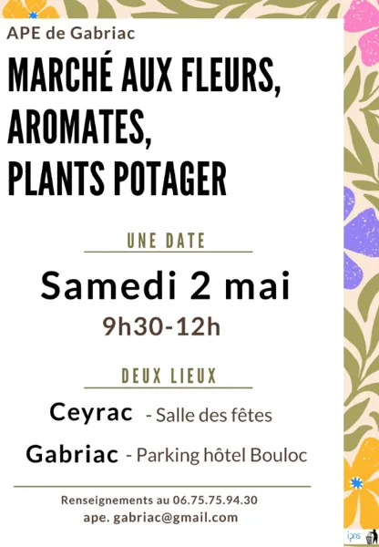 Marché aux fleurs, aromates et plants potagers - Ceyrac