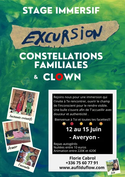 Stage immersif - Excursion, constallations familiales et clown