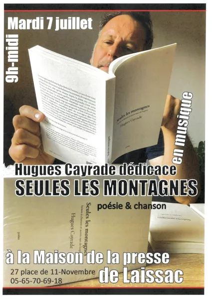 Séance de Dédicaces musicale avec Hugues CAYRADE Maison de la Presse Laissac