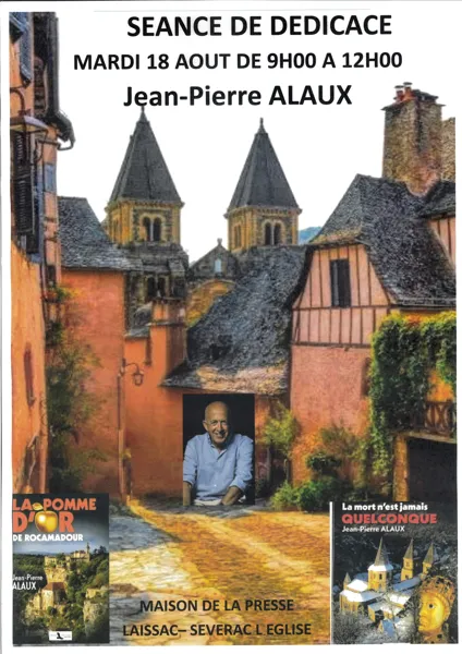 Séance de dédicaces avec Jean-Pierre ALAUX à Laissac