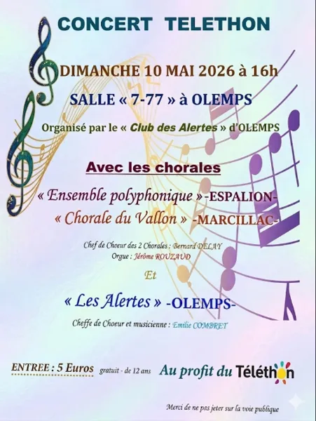 Concert Solidaire au Profit du Téléthon à Olemps