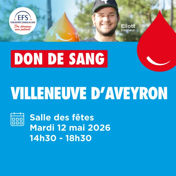 Collecte de sang à Villeneuve — Festivals & Traditions à Aveyron
