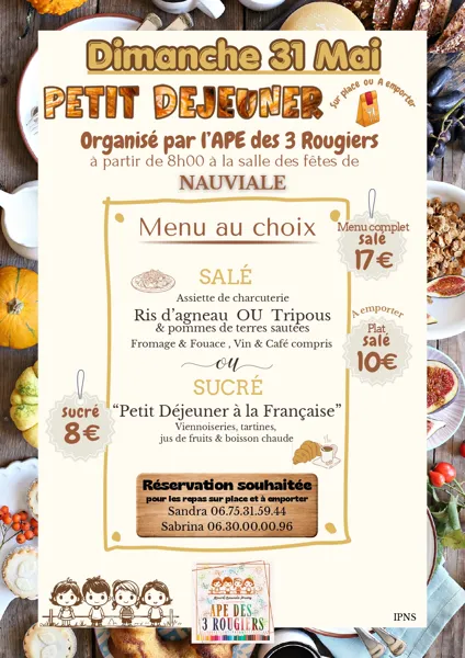 Petit-déjeuner APE Nauviale