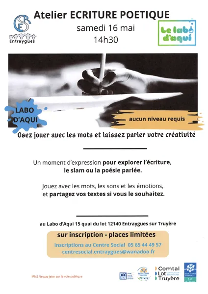 Atelier écriture poêtique