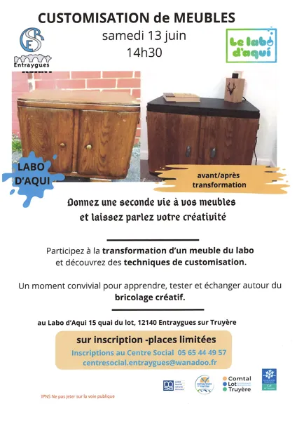 Atelier customisation de meubles