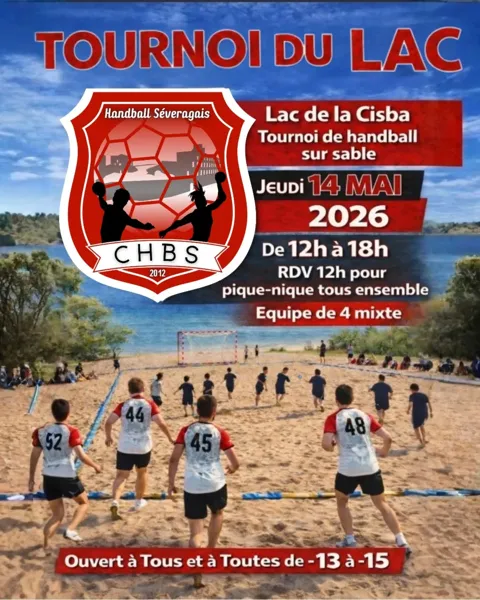 Tournoi de handball pour les jeunes au lac de la Cisba
