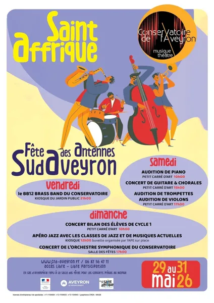 Fête des Antennes du Conservatoire du Sud Aveyron : Auditions et concerts