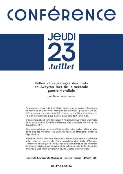 Conférence par Simon Massbaum