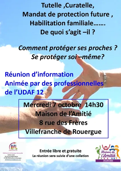 Réunion d'information : Tutelle, curatelle, mandat de protection future, habilitation familiale... De quoi s'agit-il ?