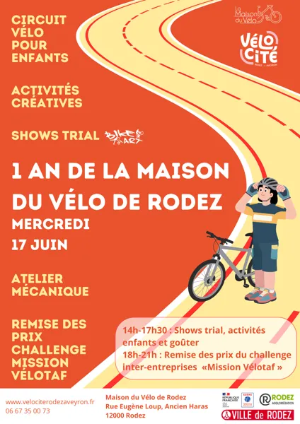 Anniversaire de la Maison du vélo de Rodez et remise des prix du Challenge Mission vélotaf