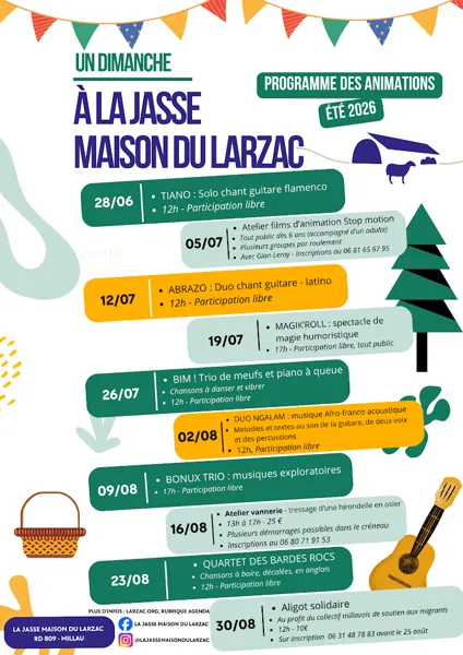 Animations : concert, spectacle, atelier... - La Jasse, Maison du Larzac