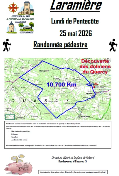 Randonnée pédestre - découverte des dolmens du Quercy
