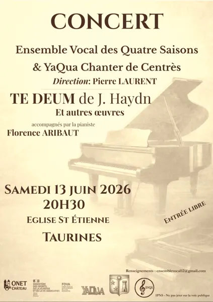 Concert : Ensemble vocal des Quatre Saisons et YaQua chanter de Centrès