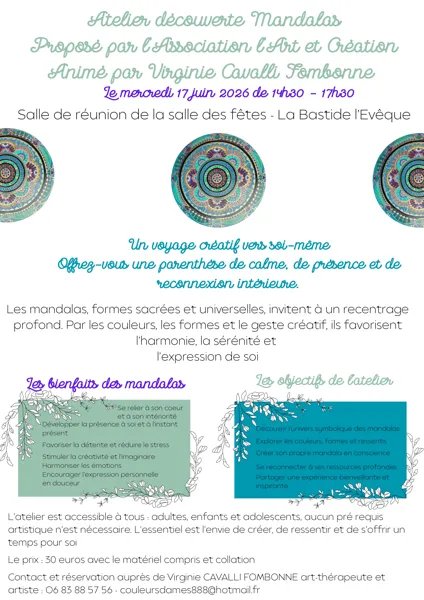 Atelier découverte Mandalas - La Bastide l'Evêque