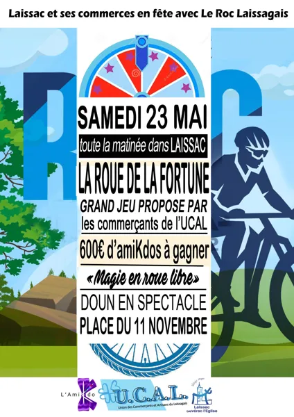 Roue de la fortune et spectacle à Laissac