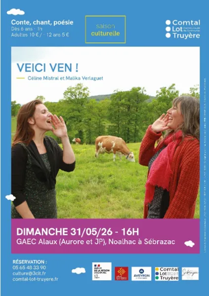 Spectacle Veici Ven ! — visuel événement
