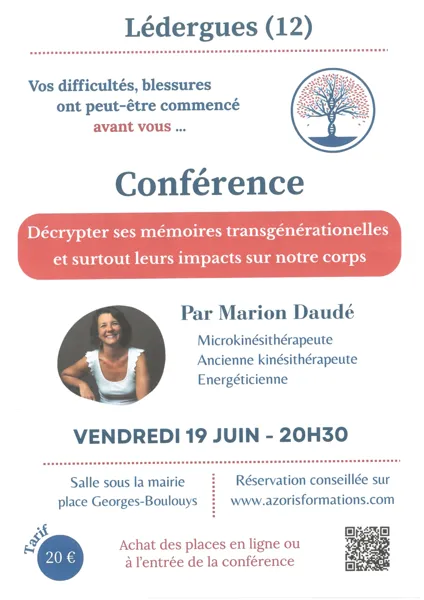 Conférence sur les mémoires transgénérationnelles et leurs impacts sur le corps