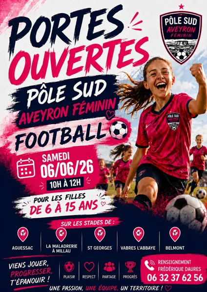 Portes ouvertes Pôle Sud Aveyron Féminin Football