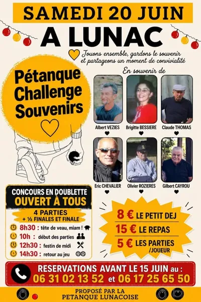 Pétanque challenge souvenir