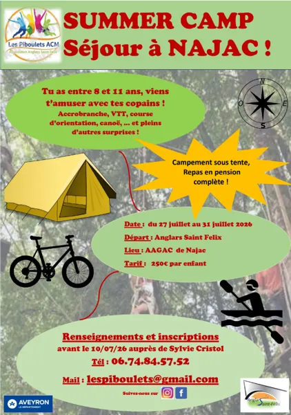 Camp nature en tente — visuel événement