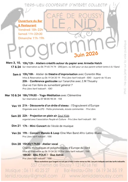 Atelier de théatre d'improvisation