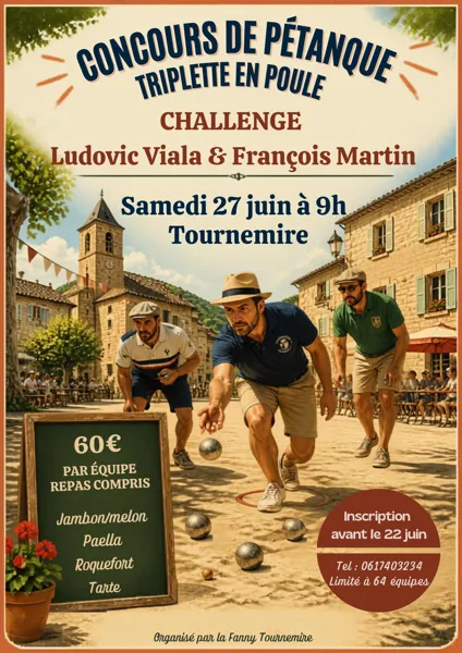 Concours de pétanque : Challenge Ludovic Viala & François Martin