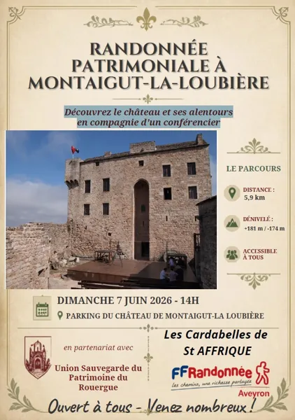 RANDONNÉE PATRIMONIALE À MONTAIGUT-LA-LOUBIÈRE
