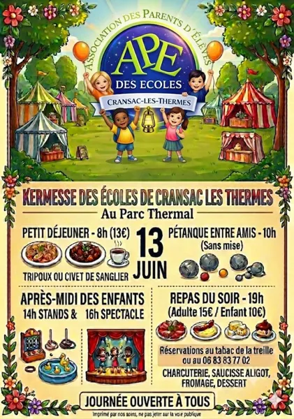 Kermesse des écoles de Cransac-Les-Thermes