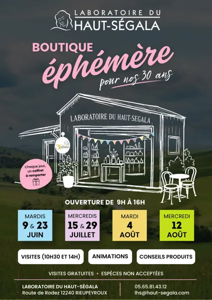Boutique éphémère Laboratoire du Haut-Ségala : visites et animations